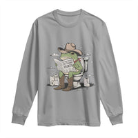 Funny Cowboy Frog Long Sleeve Shirt Not Now Partner My Tummy Hurts - Wonder Print Shop