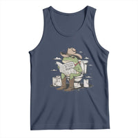 Funny Cowboy Frog Tank Top Not Now Partner My Tummy Hurts - Wonder Print Shop