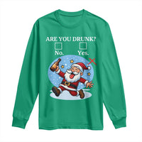 Funny Christmas Drinking Long Sleeve Shirt Are you Drunk Santa - Wonder Print Shop