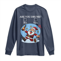Funny Christmas Drinking Long Sleeve Shirt Are you Drunk Santa - Wonder Print Shop