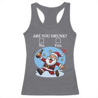 Funny Christmas Drinking Racerback Tank Top Are you Drunk Santa - Wonder Print Shop