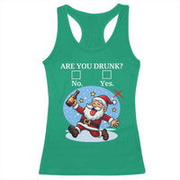Funny Christmas Drinking Racerback Tank Top Are you Drunk Santa - Wonder Print Shop