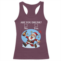Funny Christmas Drinking Racerback Tank Top Are you Drunk Santa - Wonder Print Shop