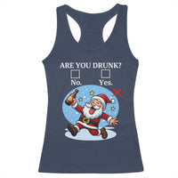 Funny Christmas Drinking Racerback Tank Top Are you Drunk Santa - Wonder Print Shop