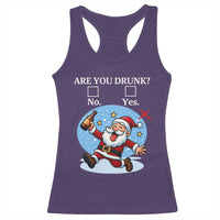 Funny Christmas Drinking Racerback Tank Top Are you Drunk Santa - Wonder Print Shop