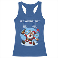 Funny Christmas Drinking Racerback Tank Top Are you Drunk Santa - Wonder Print Shop