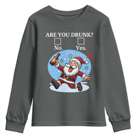Funny Christmas Drinking Youth Sweatshirt Are you Drunk Santa - Wonder Print Shop