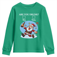 Funny Christmas Drinking Youth Sweatshirt Are you Drunk Santa - Wonder Print Shop