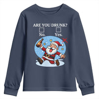 Funny Christmas Drinking Youth Sweatshirt Are you Drunk Santa - Wonder Print Shop