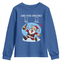 Funny Christmas Drinking Youth Sweatshirt Are you Drunk Santa - Wonder Print Shop