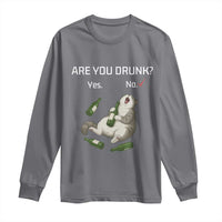 Cat Lover Humor Long Sleeve Shirt Are You Drunk Funny Beer Gift - Wonder Print Shop