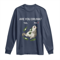 Cat Lover Humor Long Sleeve Shirt Are You Drunk Funny Beer Gift - Wonder Print Shop