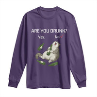 Cat Lover Humor Long Sleeve Shirt Are You Drunk Funny Beer Gift - Wonder Print Shop