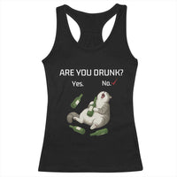 Cat Lover Humor Racerback Tank Top Are You Drunk Funny Beer Gift - Wonder Print Shop