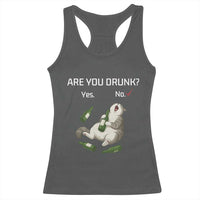 Cat Lover Humor Racerback Tank Top Are You Drunk Funny Beer Gift - Wonder Print Shop