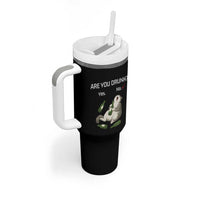 Cat Lover Humor Tumbler With Handle Are You Drunk Funny Beer Gift