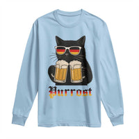 Oktoberfest Prost Cat Drinking Long Sleeve Shirt Funny Purrost German Beer Gift - Wonder Print Shop