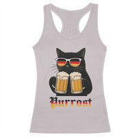Oktoberfest Prost Cat Drinking Racerback Tank Top Funny Purrost German Beer Gift - Wonder Print Shop