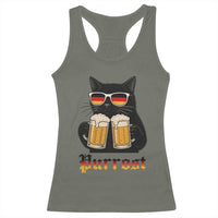 Oktoberfest Prost Cat Drinking Racerback Tank Top Funny Purrost German Beer Gift - Wonder Print Shop