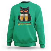 Oktoberfest Prost Cat Drinking Sweatshirt Funny Purrost German Beer Gift - Wonder Print Shop
