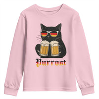 Oktoberfest Prost Cat Drinking Youth Sweatshirt Funny Purrost German Beer Gift - Wonder Print Shop
