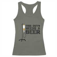 Funny Drinking Lover Racerback Tank Top This Guy Needs A Beer - Wonder Print Shop
