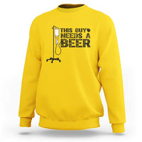 Funny Drinking Lover Sweatshirt This Guy Needs A Beer - Wonder Print Shop