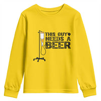 Funny Drinking Lover Youth Sweatshirt This Guy Needs A Beer - Wonder Print Shop