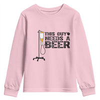 Funny Drinking Lover Youth Sweatshirt This Guy Needs A Beer - Wonder Print Shop