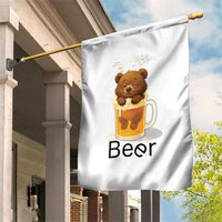 Funny Drinking Lover Garden Flag Bear In Beer Glass - Wonder Print Shop