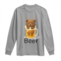 Funny Drinking Lover Long Sleeve Shirt Bear In Beer Glass - Wonder Print Shop