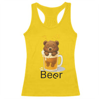 Funny Drinking Lover Racerback Tank Top Bear In Beer Glass - Wonder Print Shop
