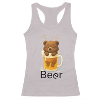 Funny Drinking Lover Racerback Tank Top Bear In Beer Glass - Wonder Print Shop