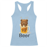 Funny Drinking Lover Racerback Tank Top Bear In Beer Glass - Wonder Print Shop