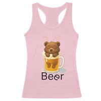Funny Drinking Lover Racerback Tank Top Bear In Beer Glass - Wonder Print Shop