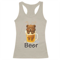 Funny Drinking Lover Racerback Tank Top Bear In Beer Glass - Wonder Print Shop