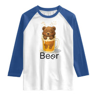 Funny Drinking Lover Raglan Shirt Bear In Beer Glass - Wonder Print Shop