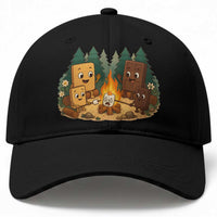 Funny Smores Camping Baseball Cap Marshmallow Chocolate Fire
