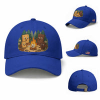 Funny Smores Camping Baseball Cap Marshmallow Chocolate Fire
