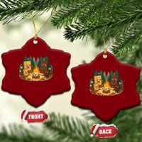 Funny Smores Camping Ceramic Ornament Marshmallow Chocolate Fire - Wonder Print Shop