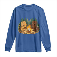 Funny Smores Camping Long Sleeve Shirt Marshmallow Chocolate Fire - Wonder Print Shop