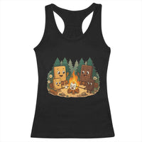 Funny Smores Camping Racerback Tank Top Marshmallow Chocolate Fire - Wonder Print Shop