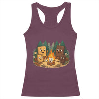 Funny Smores Camping Racerback Tank Top Marshmallow Chocolate Fire - Wonder Print Shop