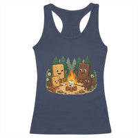 Funny Smores Camping Racerback Tank Top Marshmallow Chocolate Fire - Wonder Print Shop