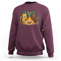 Funny Smores Camping Sweatshirt Marshmallow Chocolate Fire - Wonder Print Shop