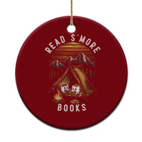 Book Lover Gift Ceramic Ornament Read Smore Books Camping Humor - Wonder Print Shop