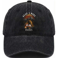 Book Lover Gift Washed Cotton Baseball Cap Read Smore Books Camping Humor