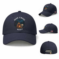 Camping Lover Baseball Cap Read Smore Books Funny Smores