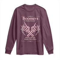 Baby Boomers Long Sleeve Shirt The Badass Generation Before All You Sissies Were Born - Wonder Print Shop