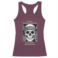 Baby Boomers Generation Racerback Tank Top Retro Badass Quote Gift - Wonder Print Shop
